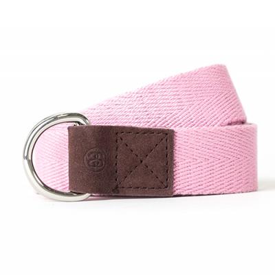 HERRINGBONE D-RING BELT-PINK