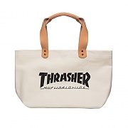 THRASHER CANVAS TOTE-WHT