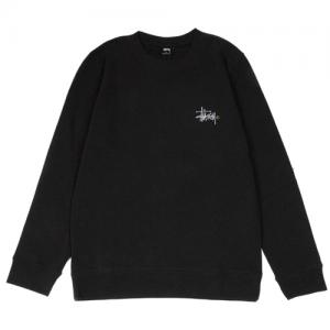 BASIC STUSSY CREW-BLK(grnⓒ)