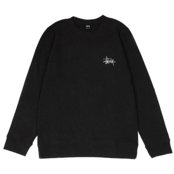BASIC STUSSY CREW-BLK(grnⓒ)
