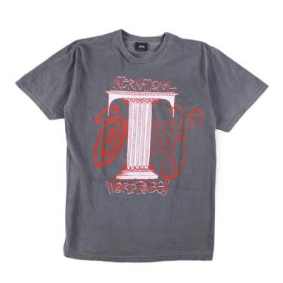 STUSSY ROME PIG. DYED TEE-BLK