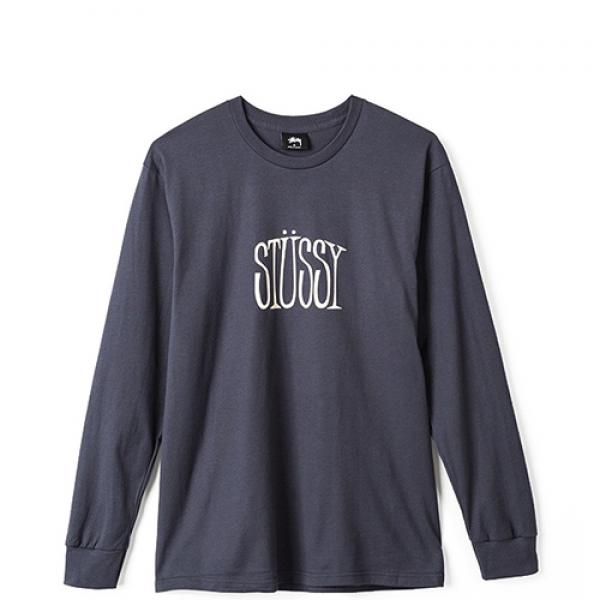 STUSSY STRETCH LS TEE-MIDN