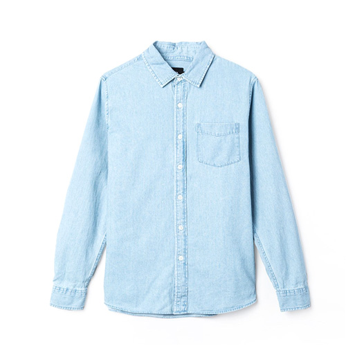 DENIM SHIRT-L.BLU