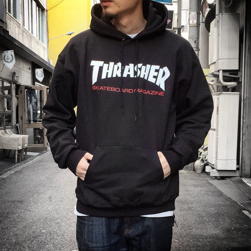 (3142563)TWO TONE SK8MAG HOOD-BLK