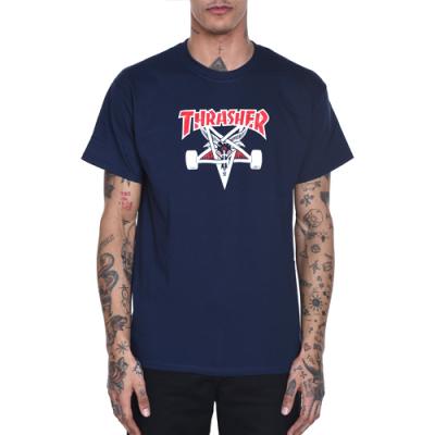 (311177)TWO TONE SKATEGOAT TEE-NVY