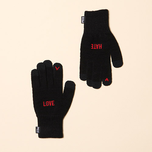 [尩] LOVE HATE SMART GLOVE (BLACK)