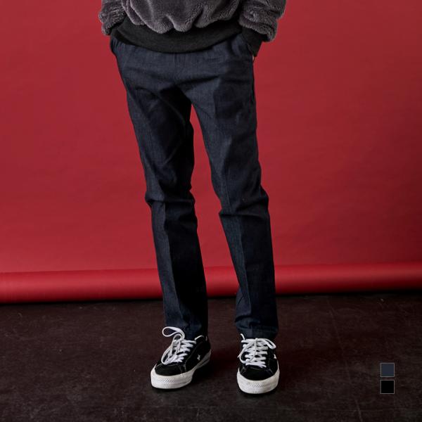 [] Denim Two Pocket Banding Pants