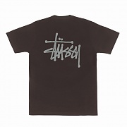 BASIC STUSSY TEE-CHARCOAL