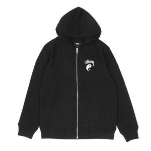 STOCK YIN YANG ZIP HOOD-BLK