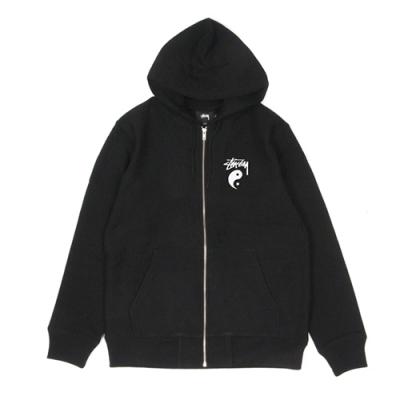 STOCK YIN YANG ZIP HOOD-BLK