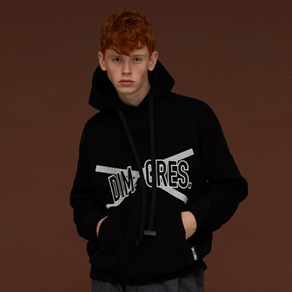 DIM X-LOGO HOODIE_BLACK