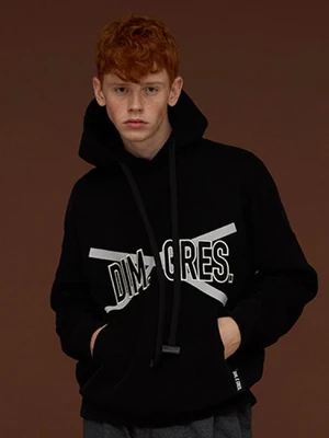 DIM X-LOGO HOODIE_BLACK