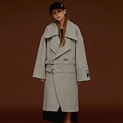 TWO BUCKLE OVERSIZE COAT_GREY