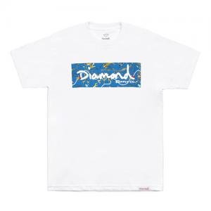 LOW LIFE BOX LOGO TEE-WHT/NVY