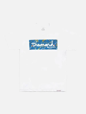 LOW LIFE BOX LOGO TEE-WHT/NVY