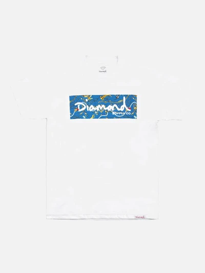 LOW LIFE BOX LOGO TEE-WHT/NVY