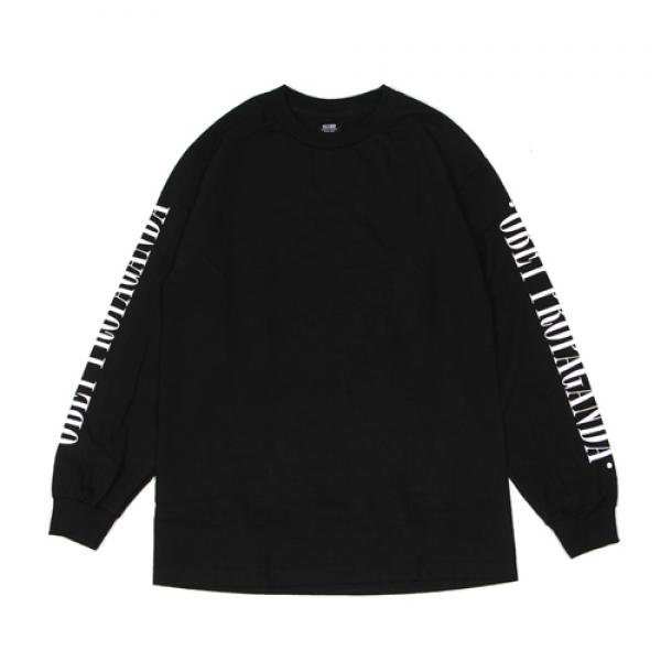 (164901394)NEW TIMES PROPAGANDA LS TEE-BLK