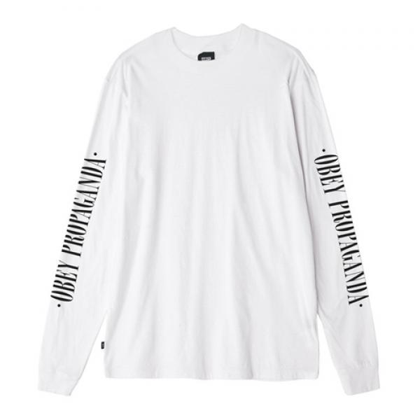 (164901394)NEW TIMES PROPAGANDA LS TEE-WHT