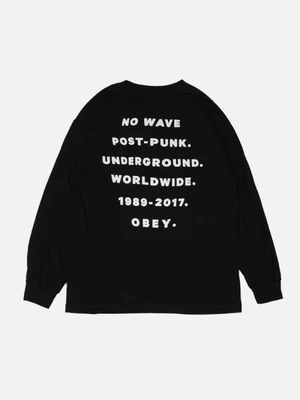 (164901396)OBEY UNDERGROUND WORLDWIDE LS TEE-BLK