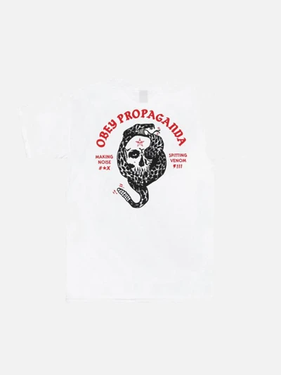 (163081366)OBEY SPITTING VENOM RATTLER TEE-WHT