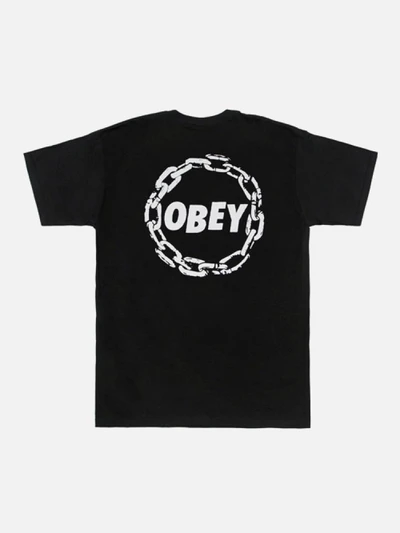 (163081376)OBEY JUMBLE CHAIN TEE-BLK