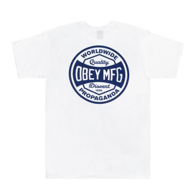 (163081419)OBEY DISSENT & PROPAGANDA TEE-WHT