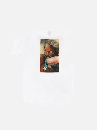 (165361426)SMOKES ONCE TEE-WHT