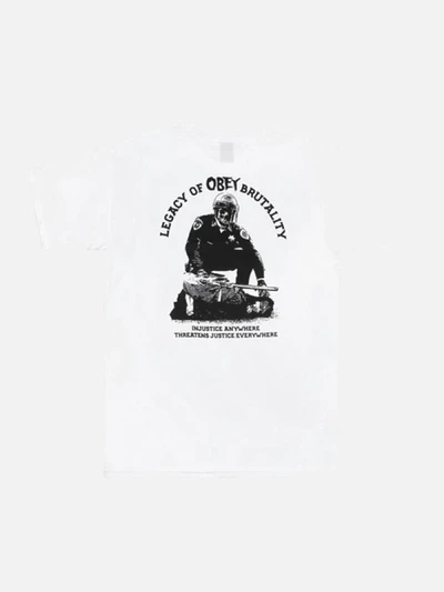 (163081360)OBEY LEGACY OF BRUTALITY TEE-WHT
