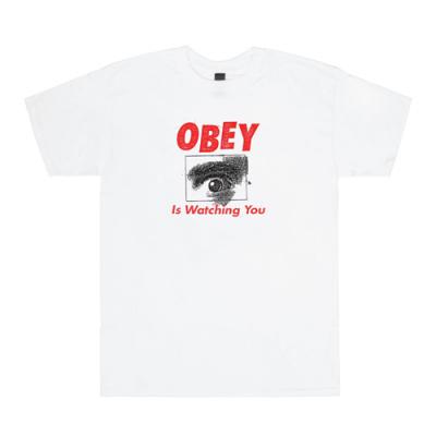 (163081386)OBEY IS WATCHING YOU TEE-WHT