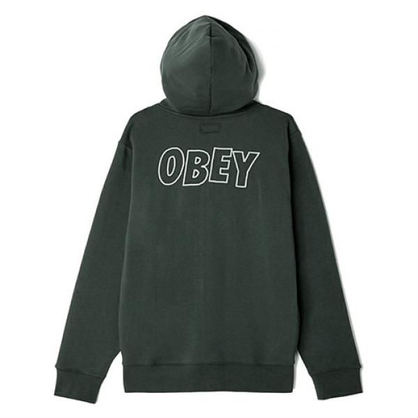 (112531319)OBEY LO FI ZIP HOOD-PIRATE BLK