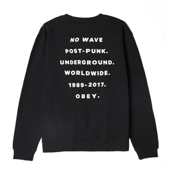 (111741396)OBEY UNDERGROUND WORLDWIDE CREW-BLK