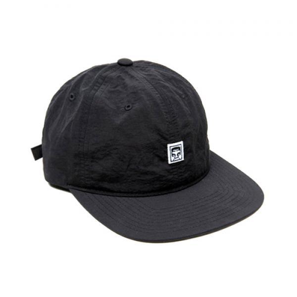 (100580044)HALF FACE 6 PANEL HAT-BLK