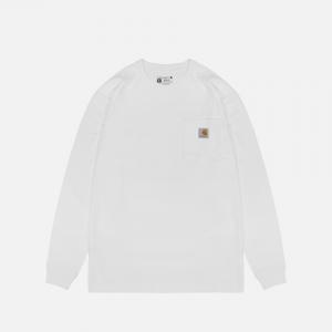 (K126) 워크 포켓 긴팔티 WHITE