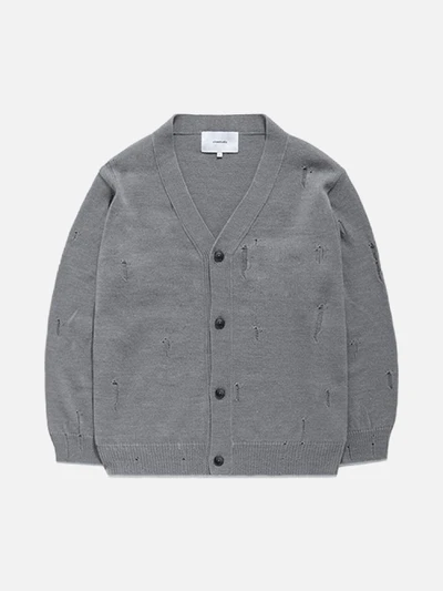 DAMAGE CARDIGAN GS [GRAY]