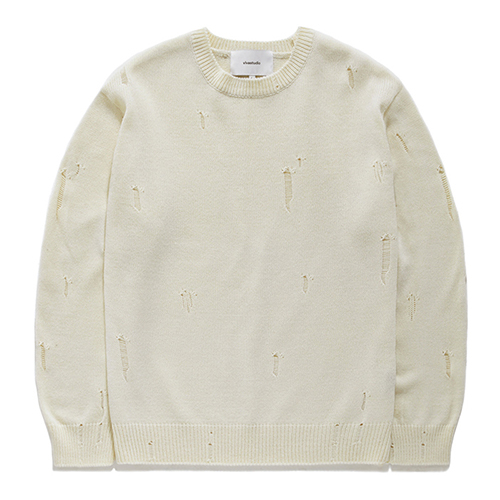 DAMAGE KNIT GS [IVORY]