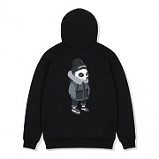 WINTER LAYGOM ZIP-UP HOODIE - BLACK