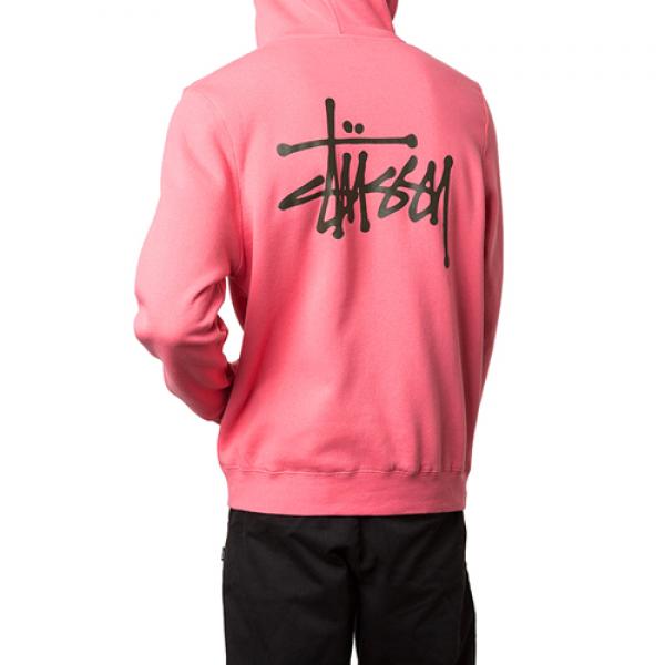 BASIC STUSSY HOOD-DARKPINK