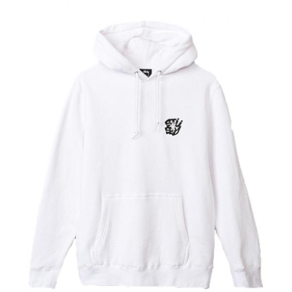 STUSSY ENT. HOOD-WHT