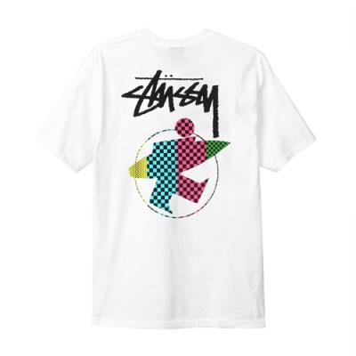 SURFMAN CHECK TEE-WHT