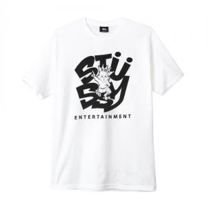 STUSSY ENT. TEE-WHT