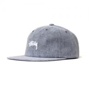 COATED LINEN STRAPBACK CAP-NAVY