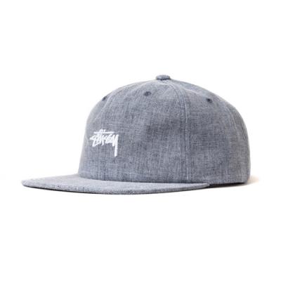 COATED LINEN STRAPBACK CAP-NAVY