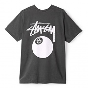 8 BALL PIG DYED TEE-BLACK