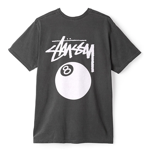 8 BALL PIG DYED TEE-BLACK