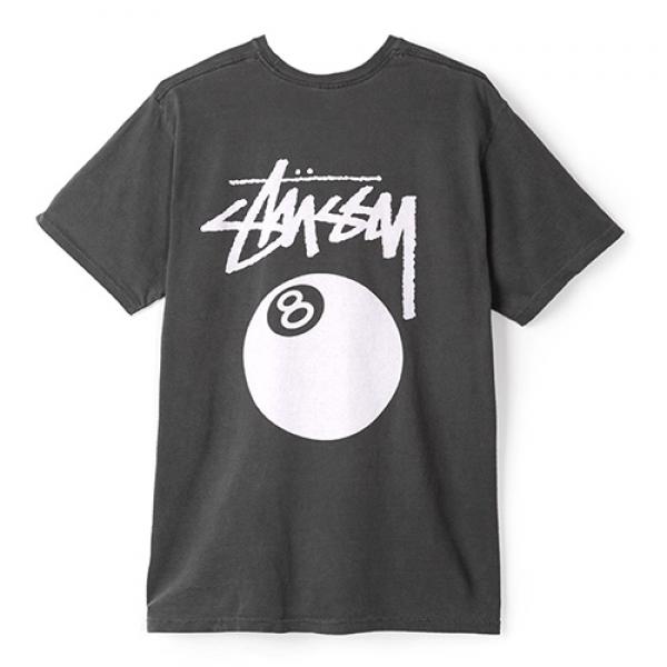 8 BALL PIG DYED TEE-BLACK