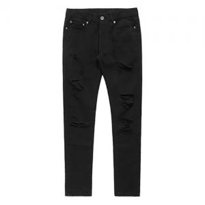 DAMAGED DENIM PANTS GS [BLACK]