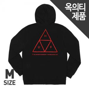 TRIPLE TRIANGLE PULLOVER FLEECE-BLK(print-red)