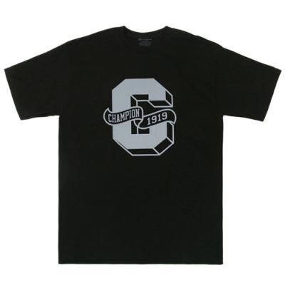 그래픽 반팔티 LETTERMAN BLACK