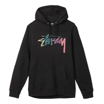 CHECKER STOCK HOOD-BLK