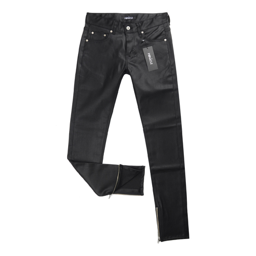 Black coated Denim [Zip.Ver]